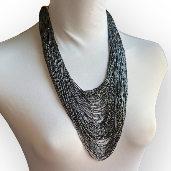 Joan Rivers Collection Multi-Strand Seed Beaded Statement Necklace - Picture 2 of 6